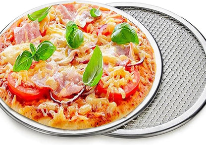2 Pack 12-Inch Pizza Screen,Aluminum Pizza Baking Screen, Seamless
