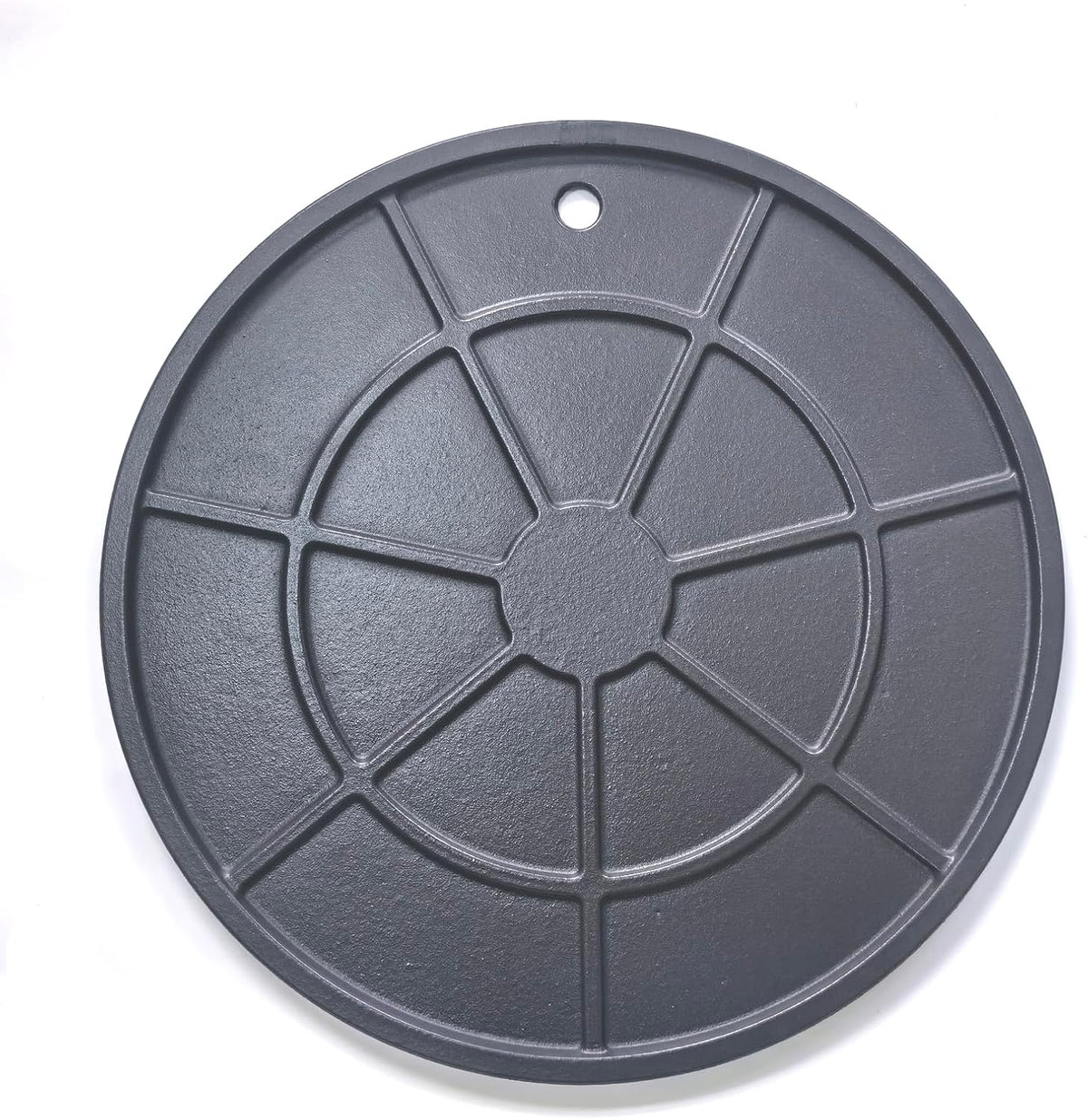 XL Round Pizza Steel 16.9" - 3D Cast Creates Gorgeous Crusts, Enamelled Cast Iron Baking Stone For Oven, Round Griddle, Speed & Even Heating Baking Steel Griddle