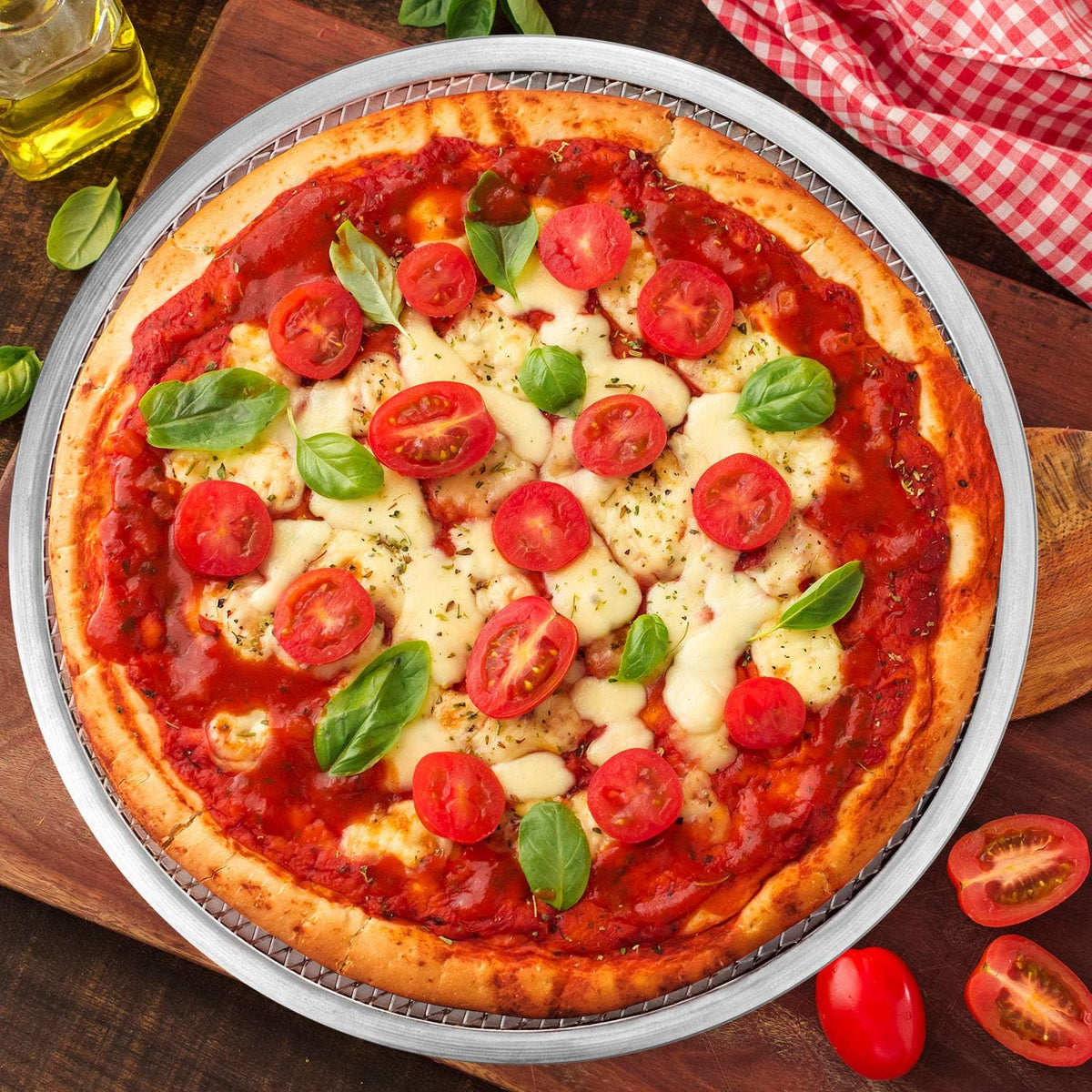 Tosnail 2 Pack Aluminum Pizza Screen, 12 Inches