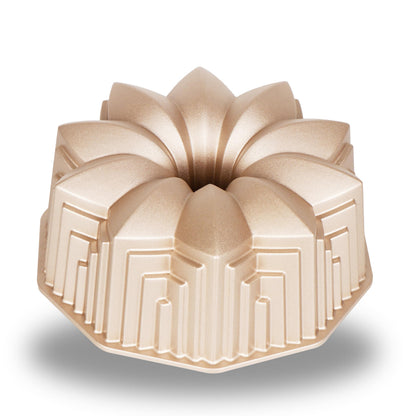 Baker's Secret Nonstick Fluted Cake Pan, Perfect for Fluted Cakes, Die Cast Aluminum Cake Pans, 2 Layers Non-stick Coating For Easy Release, Fluted Cake Pans - (Amour)