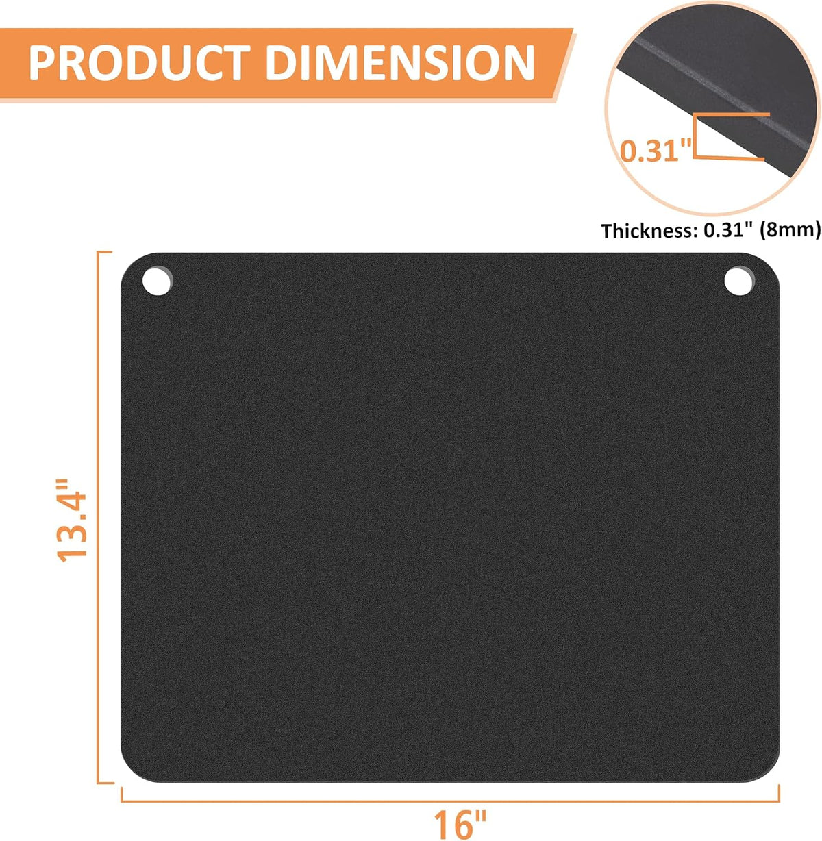 16"x13.4" Baking Steel Pizza Steel for Oven & Grill, Better than Stone