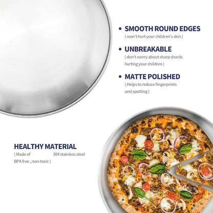 10 Pack 12 inch Stainless Steel Pizza Pan, Non Stick