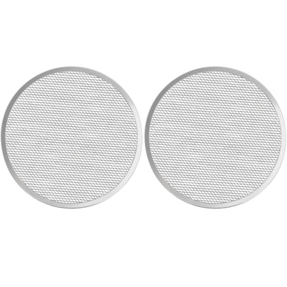 Pizza Screen 11 x 16 Inch 2 Pack Rectangular Aluminum Pizza Pan Restaurant-Grade Flatbread Screen Pizza Crisper Pan,Oven-Safe