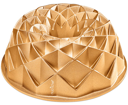 NutriChef Cake Pan - 10 Cups Die Cast Fluted Aluminum Cake Mold, Nonstick for Easy Release and Even Bake, Durable Design, Ideal for Desserts and Casseroles
