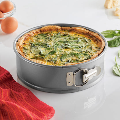 Farberware Nonstick Bakeware 9-Inch Round Springform Pan, Gray