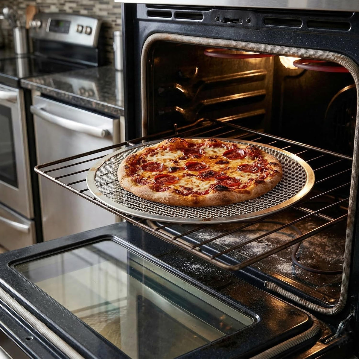 12 Inch Pizza Screen, Aluminum Mesh Pizza Pan for Oven for Crispy Crust