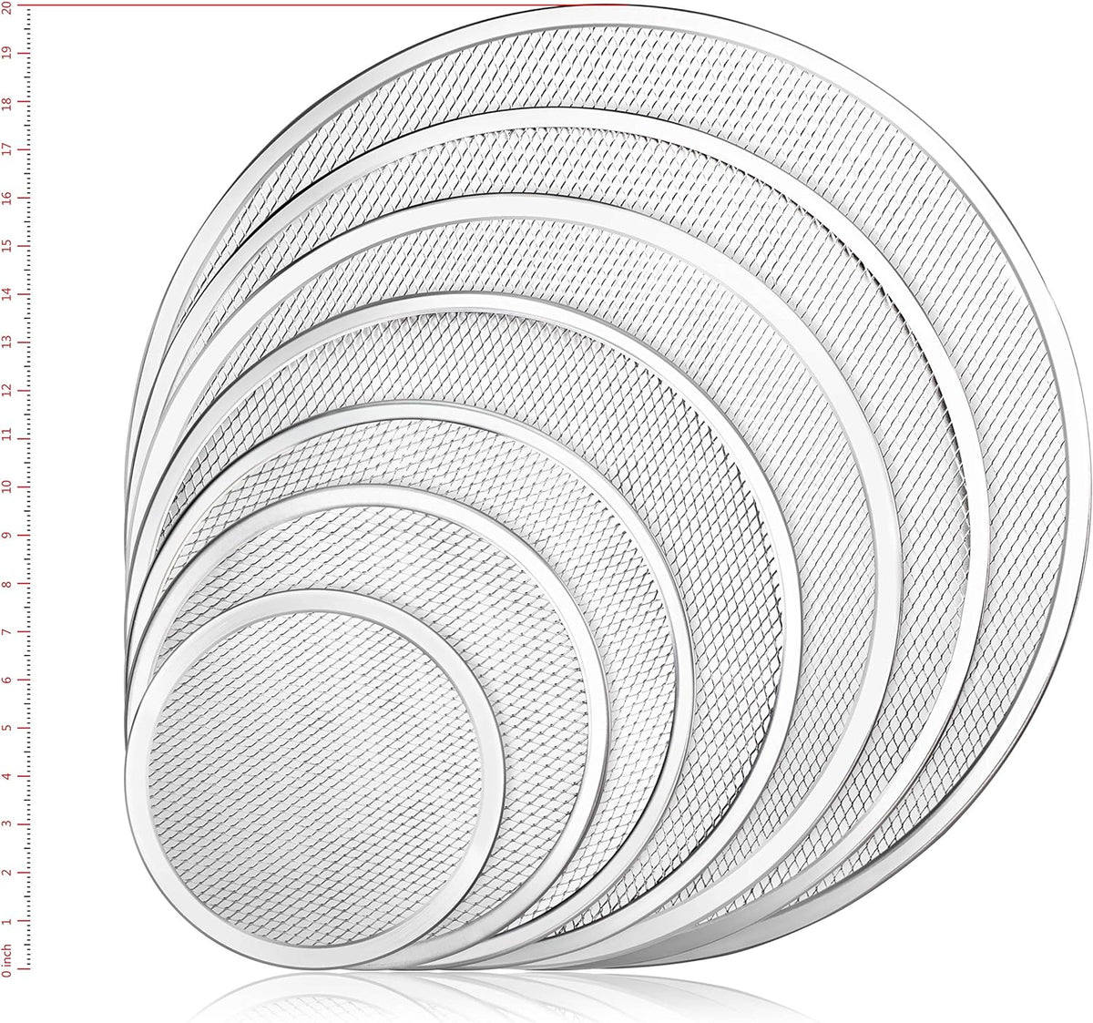 New Star Foodservice Restaurant-Grade Seamless Aluminum Pizza Baking Screen, 10 Inch