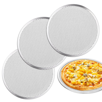 3 Pack Pizza Screen, 12 Inch Pizza Pan for Oven