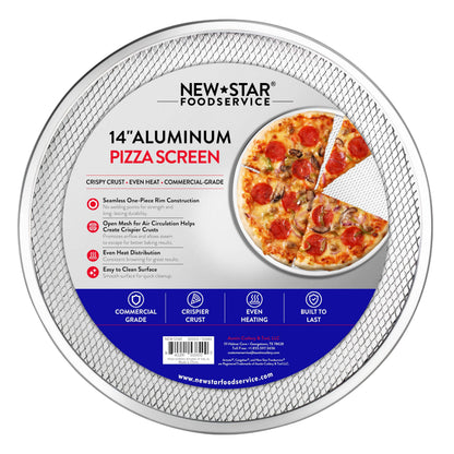 New Star Foodservice Restaurant-Grade Seamless Aluminum Pizza Baking Screen, 10 Inch