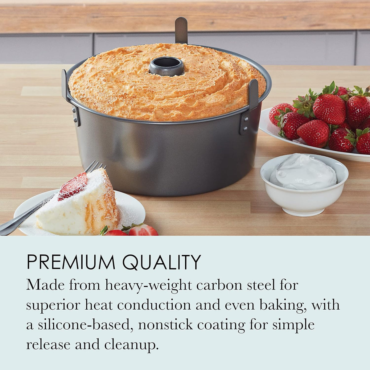 Chicago Metallic Angel Food Cake Pan 2-Piece Tube Pan with Removable Center