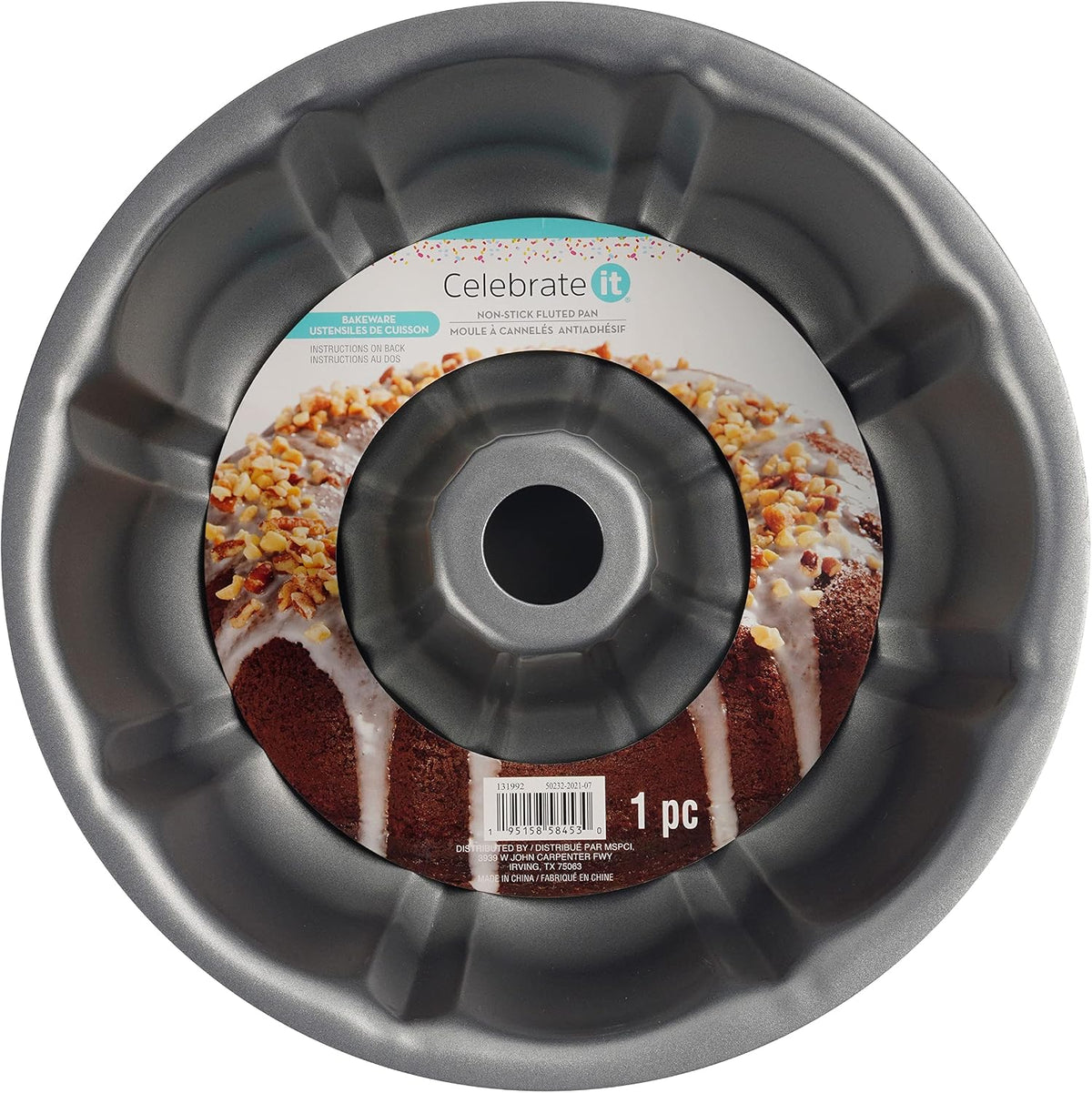 Wilton Gold Non-Stick Fluted Tube Cake Pan, Made Without PFAS, 9.49 in