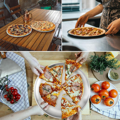 10 Pack 12 inch Stainless Steel Pizza Pan, Non Stick